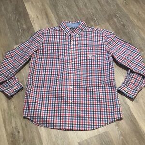 Chaps Easy Care Plaid Red, White, Black and Blue